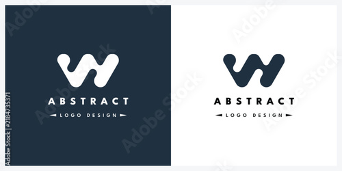 Abstract letter W logo design template for modern corporate branding and business identity