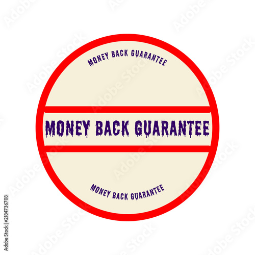 Money back guarantee red circular badge