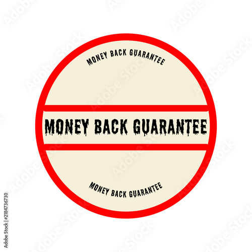 Money back guarantee circular badge design