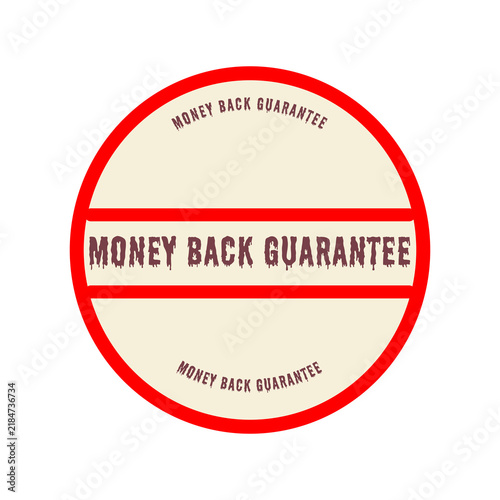 Money back guarantee red circular badge