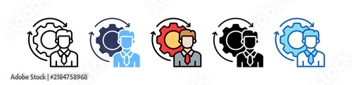 Plakat Change Management multiple icon