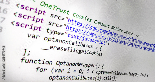 lines of computer code on a screen