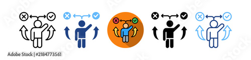 фотографія Decision Bias multiple icon