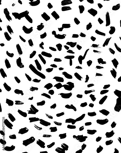 Seamless Abstract Brush Strokes Pattern – Hand Drawn Artistic Vector Background