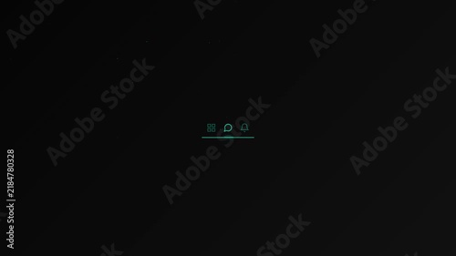 Futuristic Minimalist UI Navigation Bar Cyan Glow Motion Graphics Background Loop