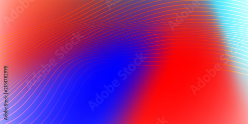 Abstract Flowing Wave Lines with Red Blue and Cyan Gradient for Modern Background Design.