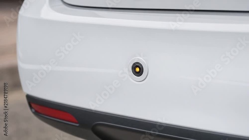 Rearview camera of a car.