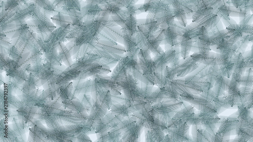 Procedural art of Winter Evergreen spruce background