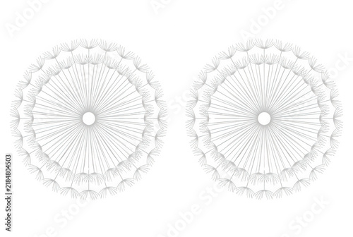Dois padrões circulares abstratos simétricos