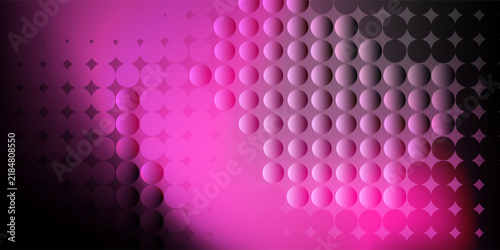 Abstract Magenta Dot Pattern with Pink Glow and Dark Gradient Background.