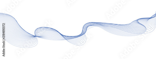 ethereal blue wave, abstract flowing line, evokes feeling of smooth motion, tranquility, digital art, elegant design.