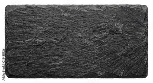 Cuadro en lienzo Dark textured slate surface with rough, uneven natural stone patterns