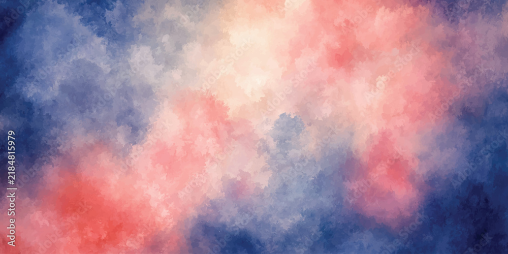 Fototapeta premium Abstract Blue and Pink Watercolor Texture Background