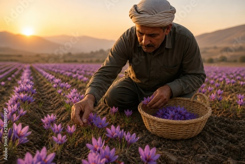 Saffron harvest