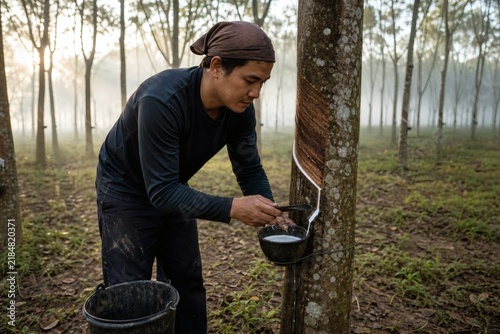 Rubber tapping