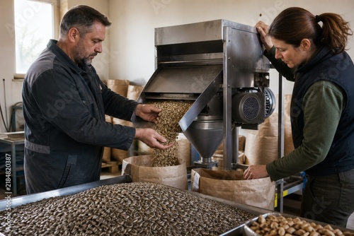 Seed processing machine
