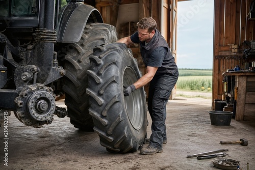 Tractor tire repair