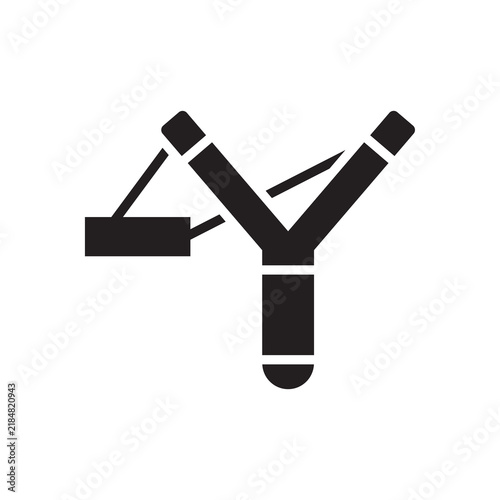 Bild auf Leinwand Slingshot hunting catapult tool icon
