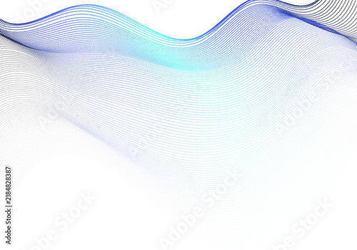Abstract digital background featuring flowing blue and purple gradient lines forming a wave like topographical pattern   