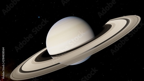 Canvastavla Saturn Planet and Magnificent Ring System 8K 3D Render