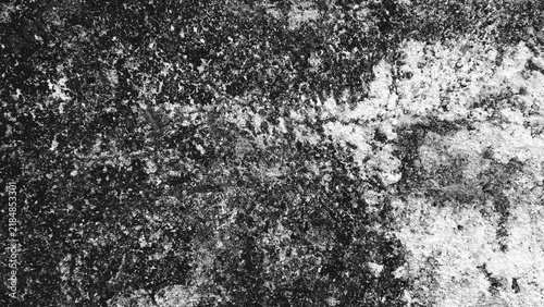 Bild auf Leinwand High contrast black and white grunge wall texture with distressed patches and rugged surface, ideal for backgrounds, wallpapers, posters, and industrial design