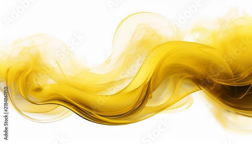 vibrant yellow smoke effect isolated white background decorative swirling mist for design overlay png