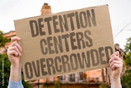 Obraz na płótnie "Detention centers overcrowded" Prison facilities exceed capacity significantly