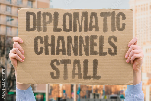 Obraz na plátně "Diplomatic channels stall" International negotiations face obstacles