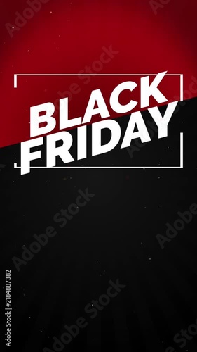 Black Friday Sale Background with Red and Black Ribbon Design