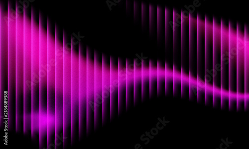 Abstract Gradient Neon Pink Grainy Noise Background With Vertical Stripes And Glowing Light  Ribbed Fractal Glass Effect On Dark Texture For Technology Wallpaper Web Design Banner