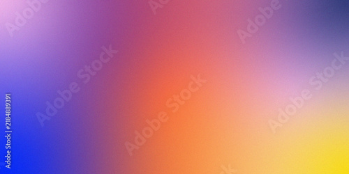 Foto Vibrant grainy freeform gradient abstract background with soft color transitions of blue purple pink orange and yellow for modern graphic design and digital media