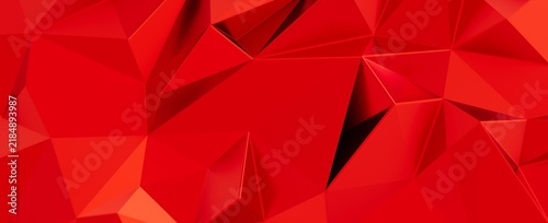 Modern geometric red background with faceted shapes and sharp angles, perfect for digital designs.