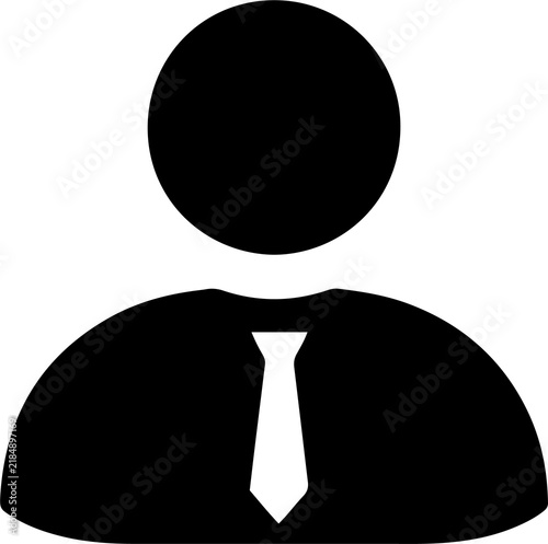 Business professional or employee profile icon with a tie vector design