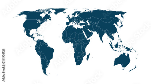 World map vector globe template - equal earth 