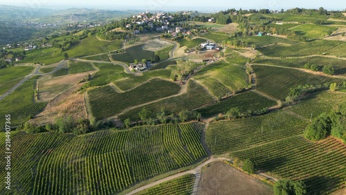 Europe, Italy, Golferenzo  in  province of Pavia, Lombardy,   hills of the Oltrepò Pavese, in Versa Valley. One of the most beautiful villages in Italy - ttourist destination in vineyards
