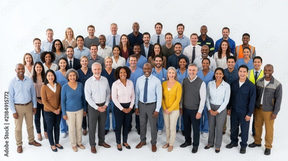 Obraz premium Diverse Group Of Professionals Standing Together In A Studio