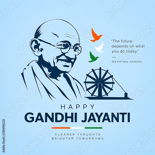 Gandhi Jayanti Social Media Post Instagram Story and Banner Design for Indian Independence Celebration