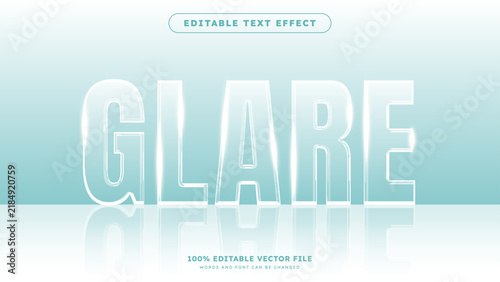 Glass editable text effect Transparent text effects