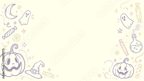 Pastel Silly Halloween Line Art