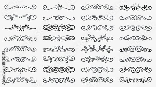 Elegant Ornamental Border Designs Collection for Decorative Art and Branding