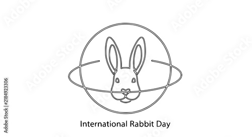 Cute Rabbit Icon Isolated on Transparent Background - International Rabbit Day