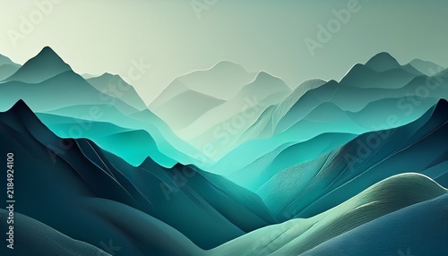 light green and gray background light blue mountains