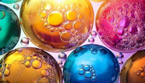 colorful floating bubbles background