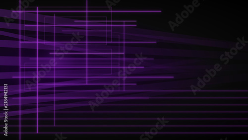 Abstract purple grid lines with light effects