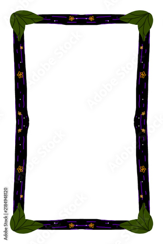 Dark Fantasy Decorative Border Frame Vector Illustration