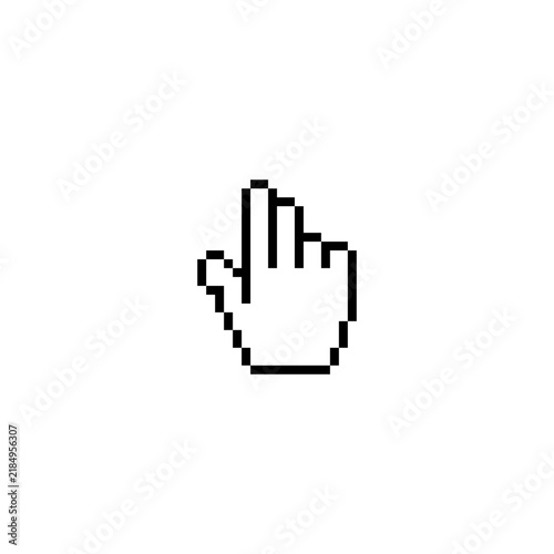 Gesture Hand with Pixel Art Design