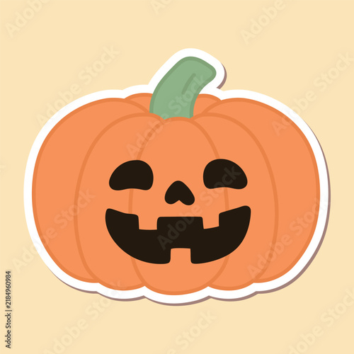 Cute Halloween Jack O'Lantern Clipart Vector. Fun Spooky Theme with a Smiling Pumpkin and Cute Halloween.