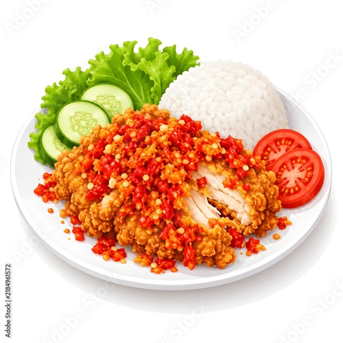 Indonesian Crispy Chicken with Sambal

