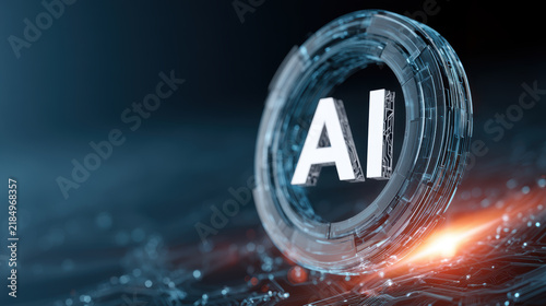 Cinematic 3D Render of Artificial Intelligence Concept with Immersive Tech-Core Aesthetic