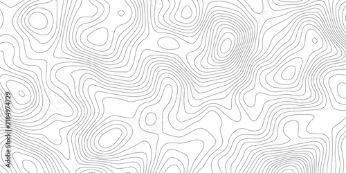 Topographic map vector background, abstract contour line pattern, white geographic terrain texture for cartography and web design